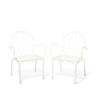 The Al Fresco Dining Chair Set - Antique White Bundle Business & Pleasure Co. 