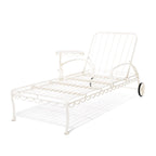 The Al Fresco Sun Lounger x Julia Berolzheimer in Rivie Slate | Antique White Frame B&P Co. x Julia Berolzheimer 