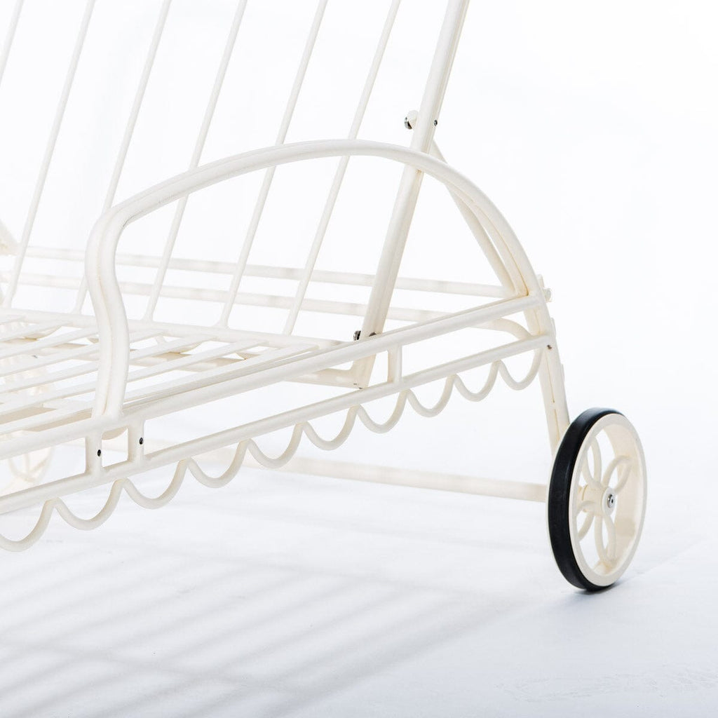 The Al Fresco Sun Lounger - Frame - Antique White Al Fresco Sun Lounger Business & Pleasure Co. 
