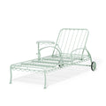 The Al Fresco Sun Lounger Frame in Sage Green