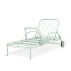 The Al Fresco Sun Lounger Frame in Sage Green
