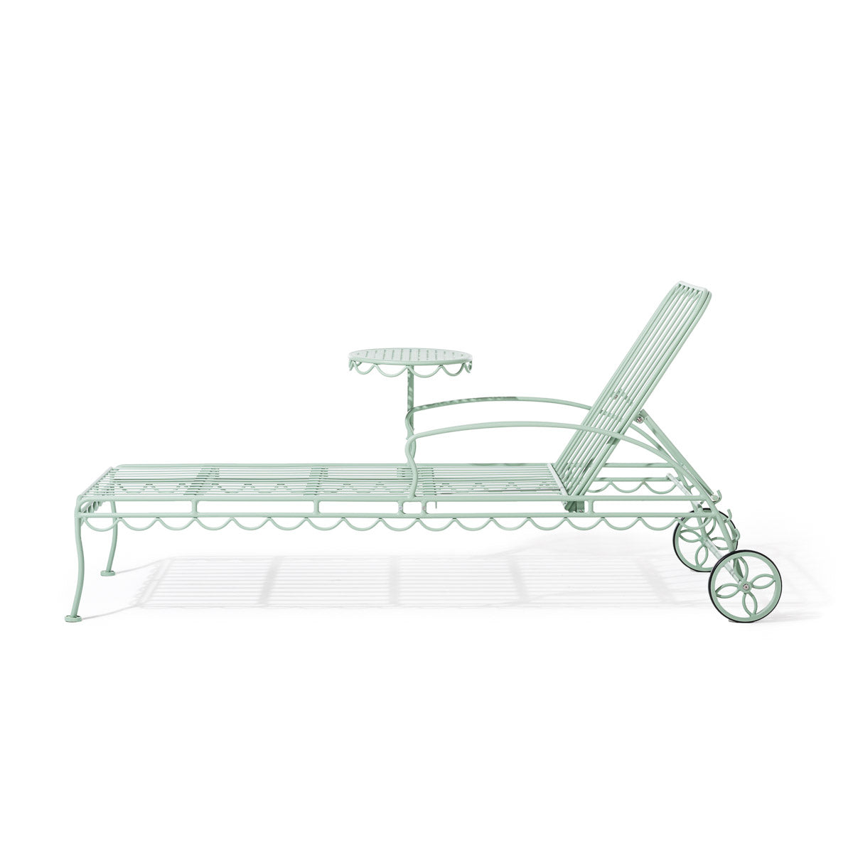 The Al Fresco Sun Lounger Frame in Sage Green
