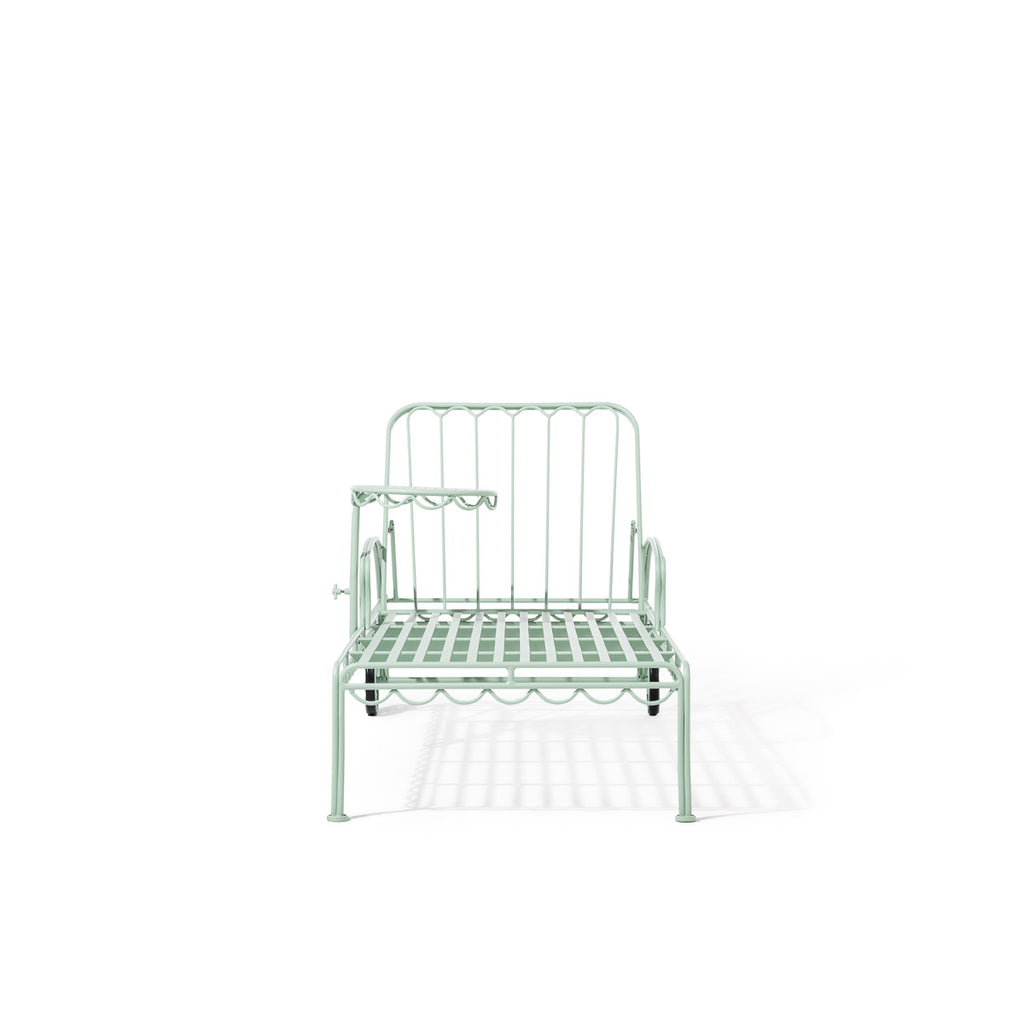 The Al Fresco Sun Lounger Frame in Sage Green