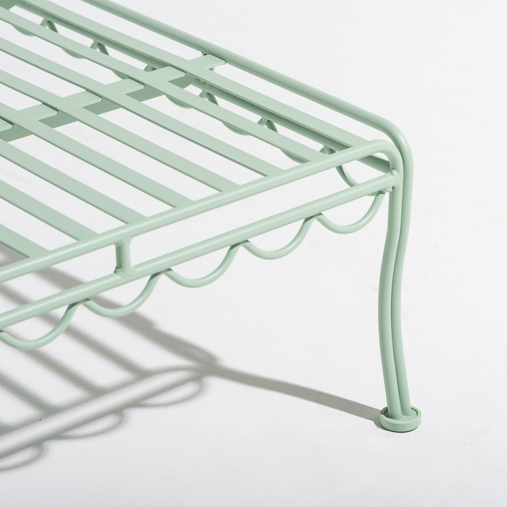 The Al Fresco Sun Lounger Frame in Sage Green