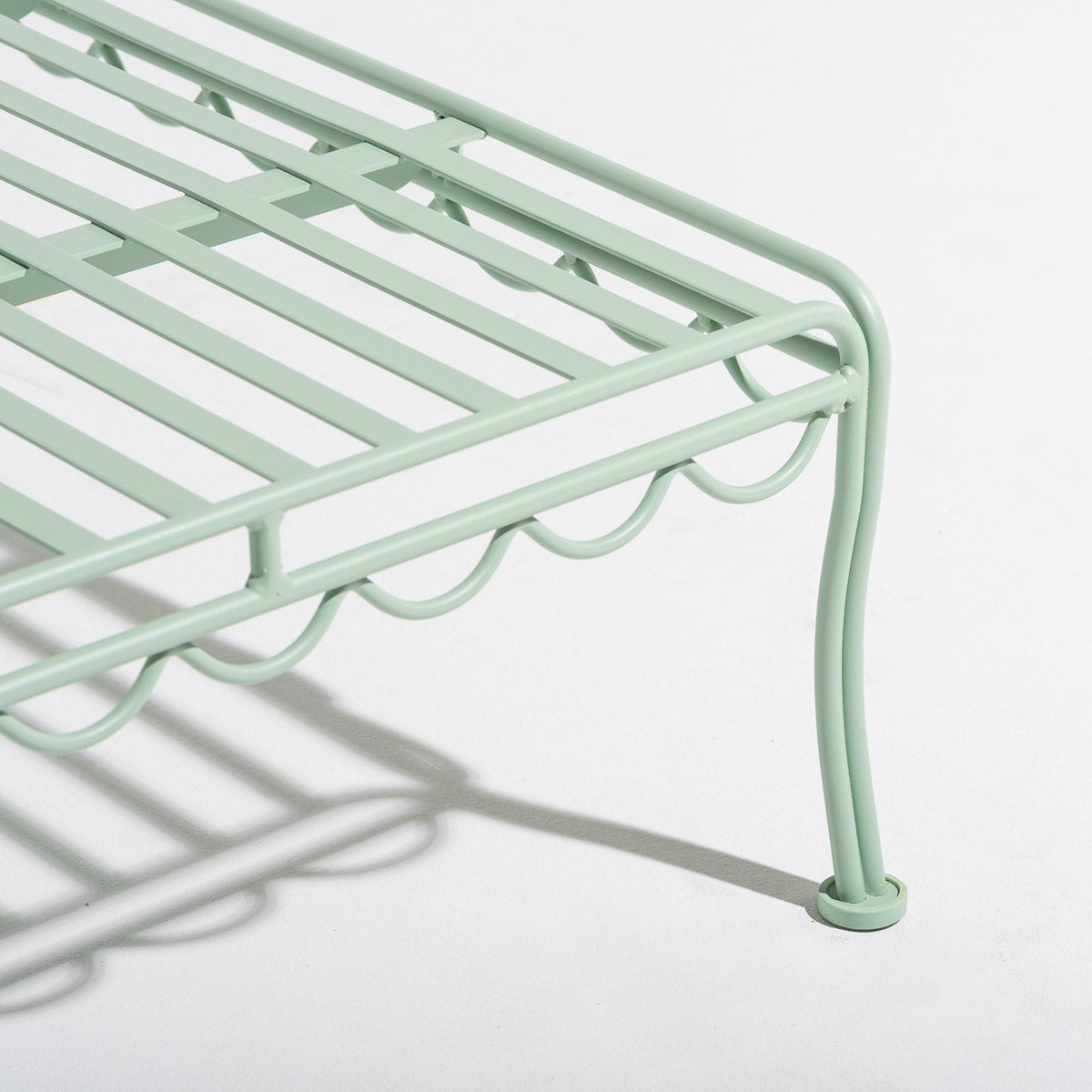 The Al Fresco Sun Lounger Frame in Sage Green