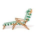 The Club Chair - Teak Natural - Crew Canyon Green Stripe Club Chair Business & Pleasure Co. 