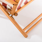 The Club Chair - Teak Natural - Crew Le Sirenuse Stripe Club Chair Business & Pleasure Co. 