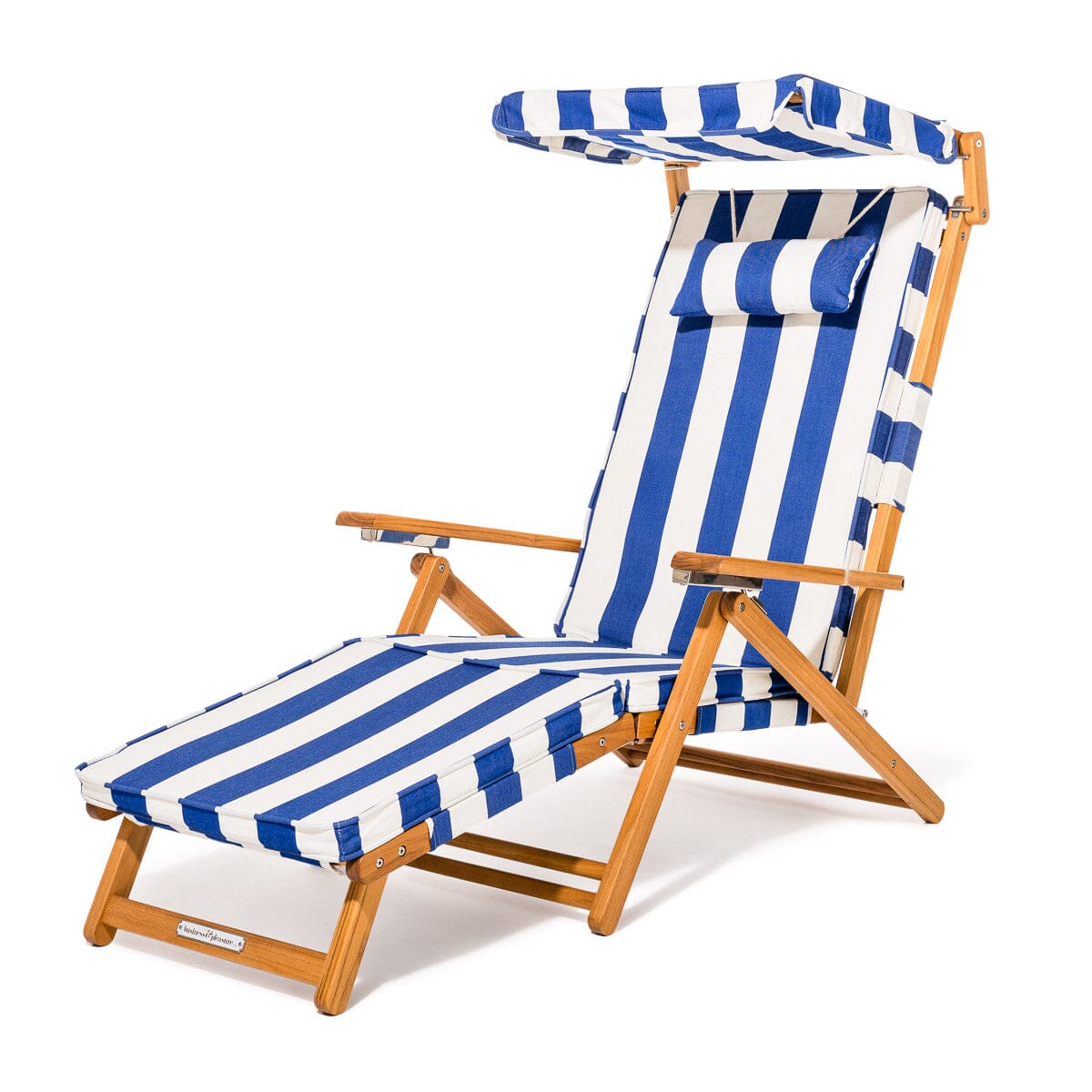 Product image of The Club Chair - Teak Natural - Crew Mediterranean Blue Stripe Club Chair Business & Pleasure Co. 
