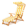 Swatch for The Club Chair - Teak Natural - Crew Mimosa Yellow Stripe