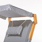 The Club Chair - Teak Natural - Lauren's Navy Stripe Club Chair Business & Pleasure Co. 