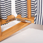 The Club Chair - Teak Natural - Lauren's Navy Stripe Club Chair Business & Pleasure Co. 
