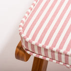 The Club Chair - Teak Natural - Lauren's Pink Stripe Club Chair Business & Pleasure Co. 