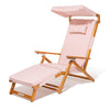 Swatch for The Club Chair - Teak Natural - Lauren's Pink Stripe