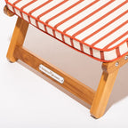 The Club Chair - Teak Natural - Monaco Le Sirenuse Stripe Club Chair Business & Pleasure Co. 