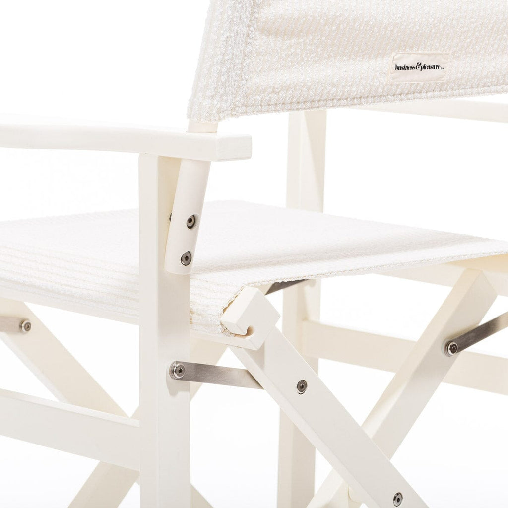 The Directors Chair - Table Height - Corduroy Antique White Directors Chair Business & Pleasure Co. 