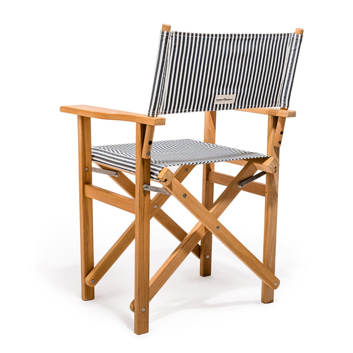 The Directors Chair - Table Height - Lauren's Navy Stripe Director Chair Business & Pleasure Co 