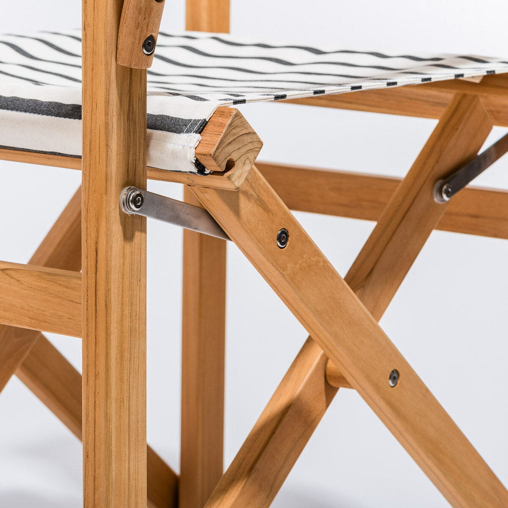 The Directors Chair - Table Height - Monaco Black Stripe Directors Chair Business & Pleasure Co 