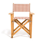 The Directors Chair - Table Height - Teak Natural - Monaco Le Sirenuse Stripe Directors Chair Business & Pleasure Co. 