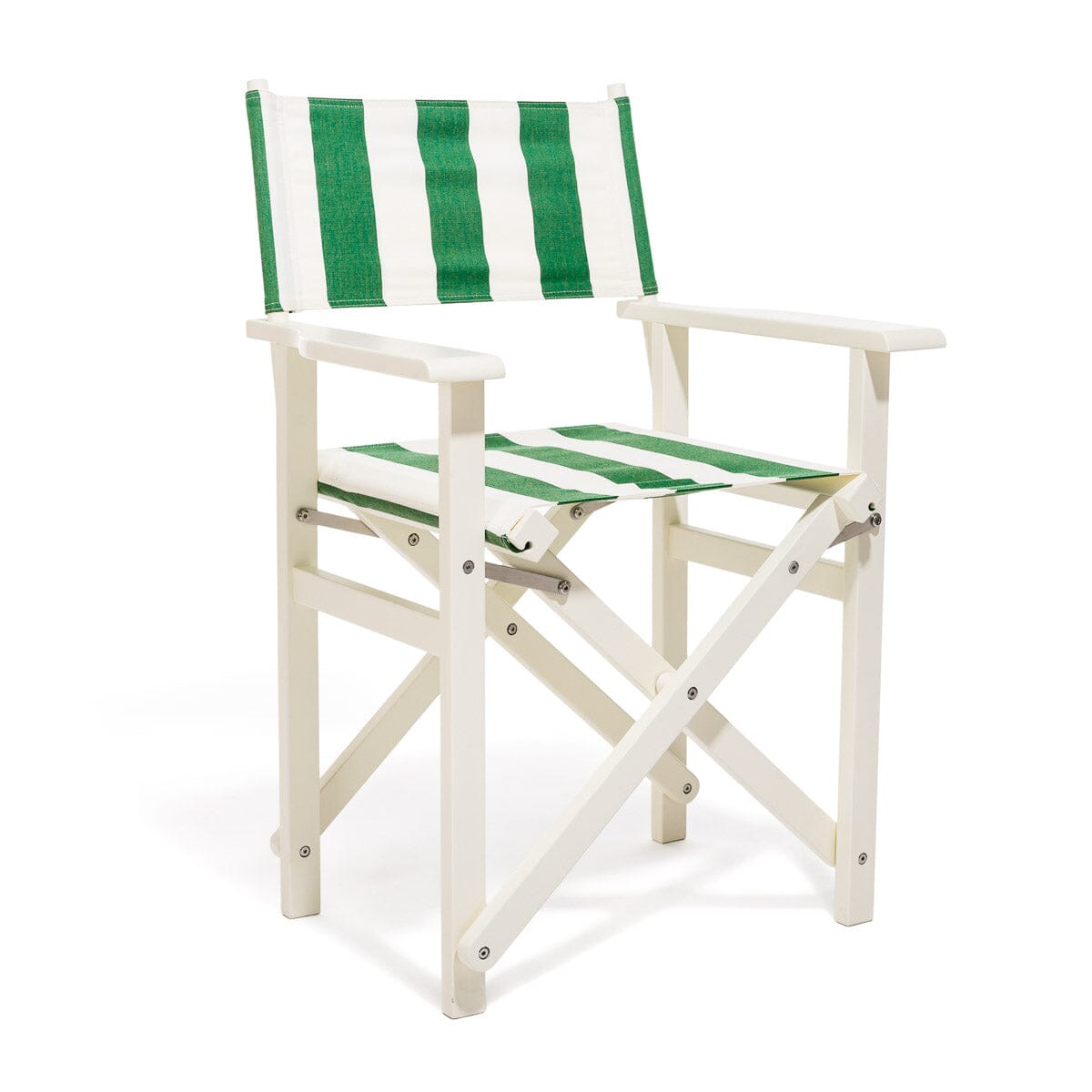 Product image of The Directors Chair - Table Height - Acacia White - Crew Canyon Green Stripe Directors Chair Business & Pleasure Co. 