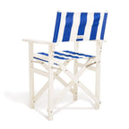The Directors Chair - Table Height - Acacia White - Crew Mediterranean Blue Stripe Directors Chair Business & Pleasure Co. 