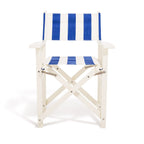 The Directors Chair - Table Height - Acacia White - Crew Mediterranean Blue Stripe Directors Chair Business & Pleasure Co. 