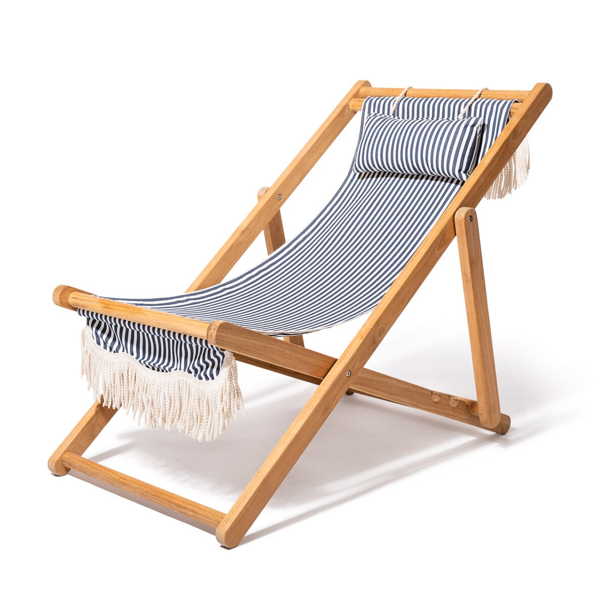 The Sling Chair - Lauren's Navy Stripe Sling Chair Business & Pleasure Co. 