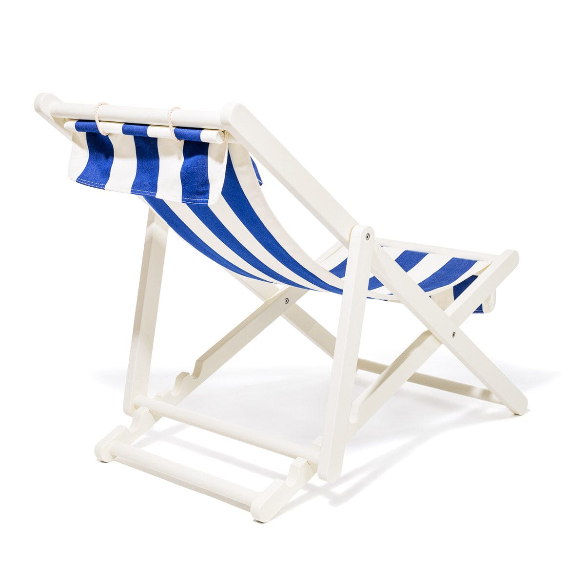 The Sling Chair - Acacia White - Crew Mediterranean Blue Stripe Sling Chair Business & Pleasure Co. 