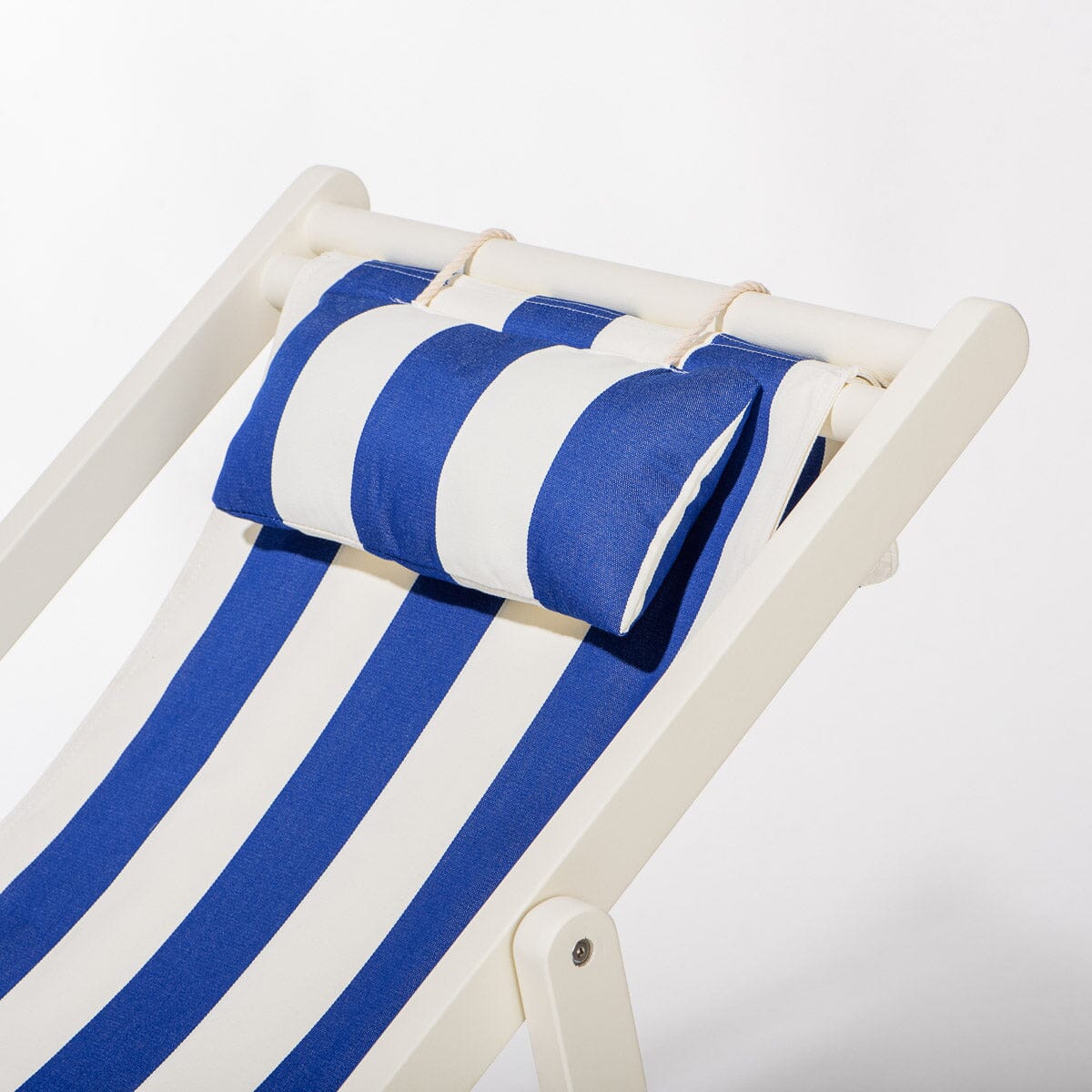 The Sling Chair - Acacia White - Crew Mediterranean Blue Stripe Sling Chair Business & Pleasure Co. 