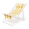 Swatch for The Sling Chair - Acacia White - Crew Mimosa Yellow Stripe
