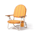 The Pam Chair Pam Chair Business & Pleasure Co. Bistro Papaya Stripe 