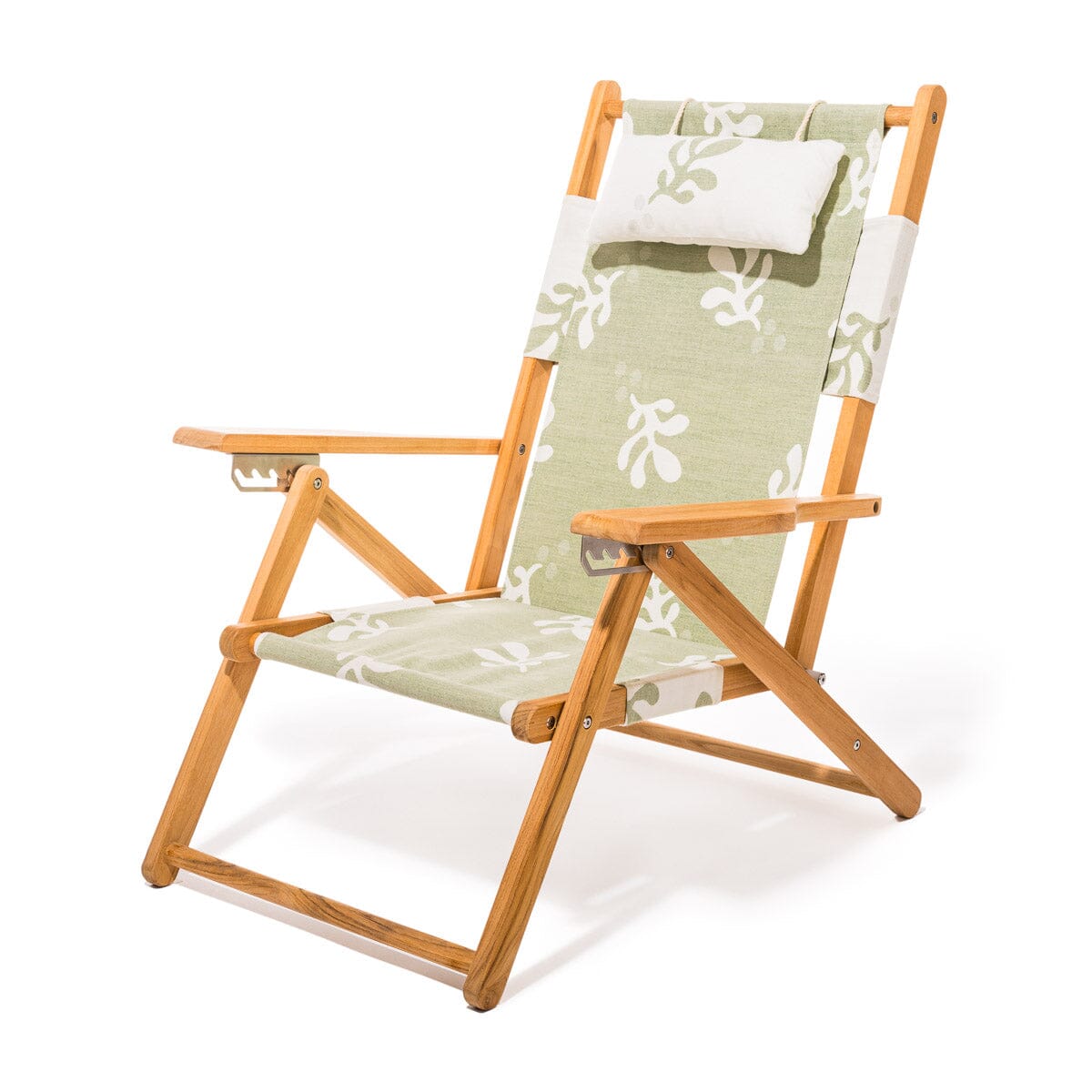 Product image of The Tommy Chair - Teak Natural - Benoît Jade Green Jacquard Tommy Chair Business & Pleasure Co. 