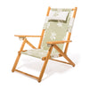 Swatch for The Tommy Chair - Teak Natural - Benoît Jade Green Jacquard