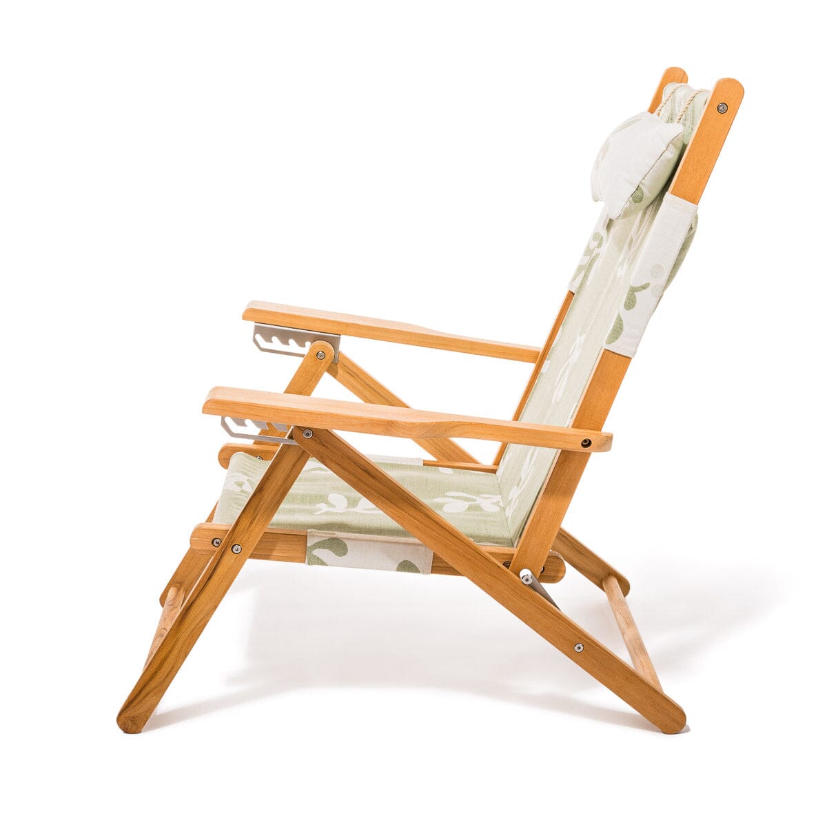 The Tommy Chair - Teak Natural - Benoît Jade Green Jacquard Tommy Chair Business & Pleasure Co. 