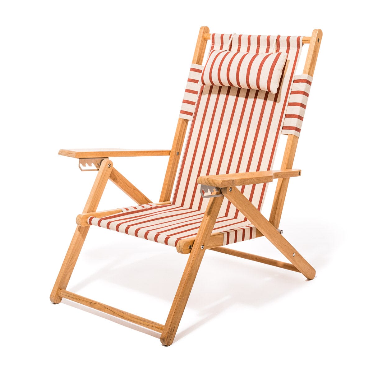 Product image of The Tommy Chair - Teak Natural - Monaco Le Sirenuse Stripe Tommy Chair Business & Pleasure Co. 
