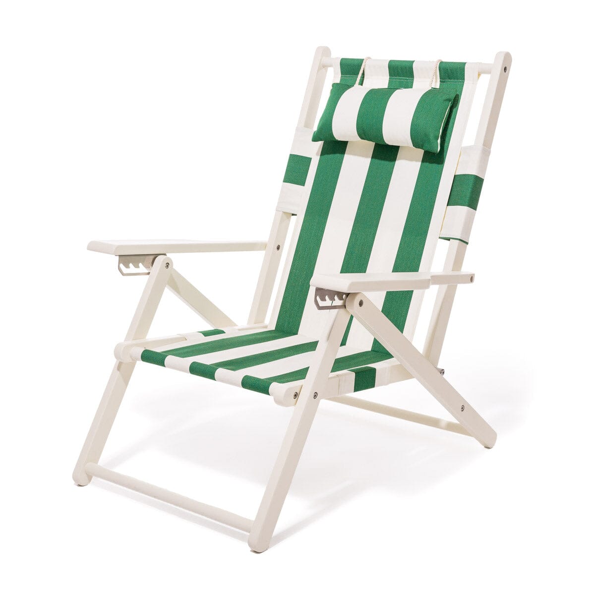 The Tommy Chair - Acacia White - Crew Canyon Green Stripe