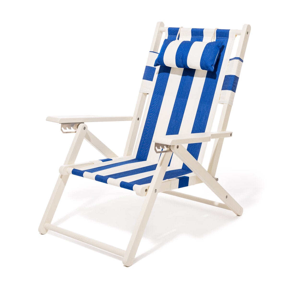 Product image of The Tommy Chair - Acacia White - Crew Mediterranean Blue Stripe Tommy Chair Business & Pleasure Co. 