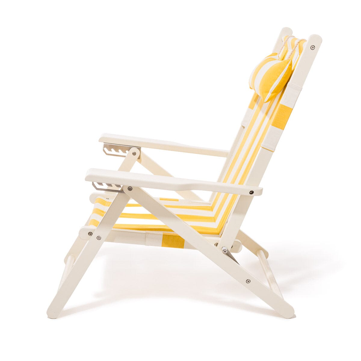The Tommy Chair - Acacia White - Crew Mimosa Yellow Stripe Tommy Chair Business & Pleasure Co. 