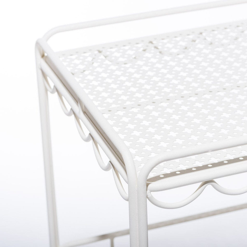 The Al Fresco Bar Cart - Antique White Al Fresco Bar Cart Business & Pleasure Co 