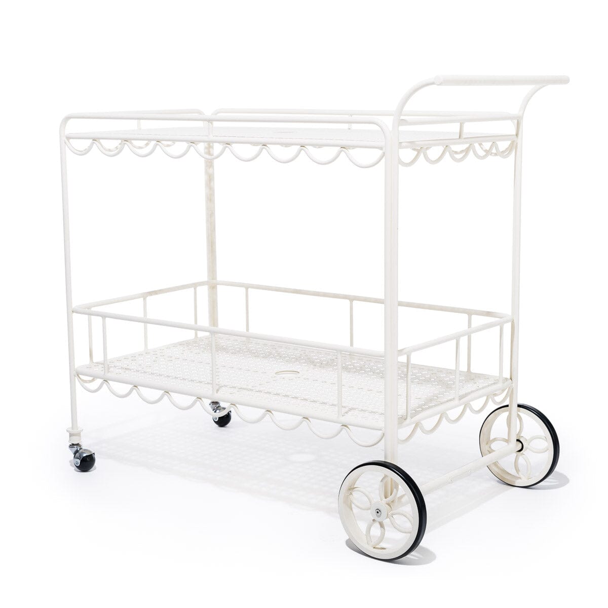 The Al Fresco Bar Cart - Antique White Al Fresco Bar Cart Business & Pleasure Co 