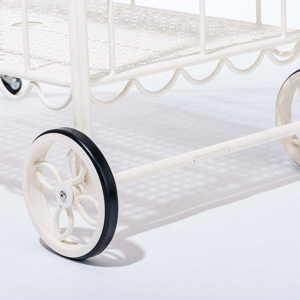 The Al Fresco Bar Cart - Antique White Al Fresco Bar Cart Business & Pleasure Co 