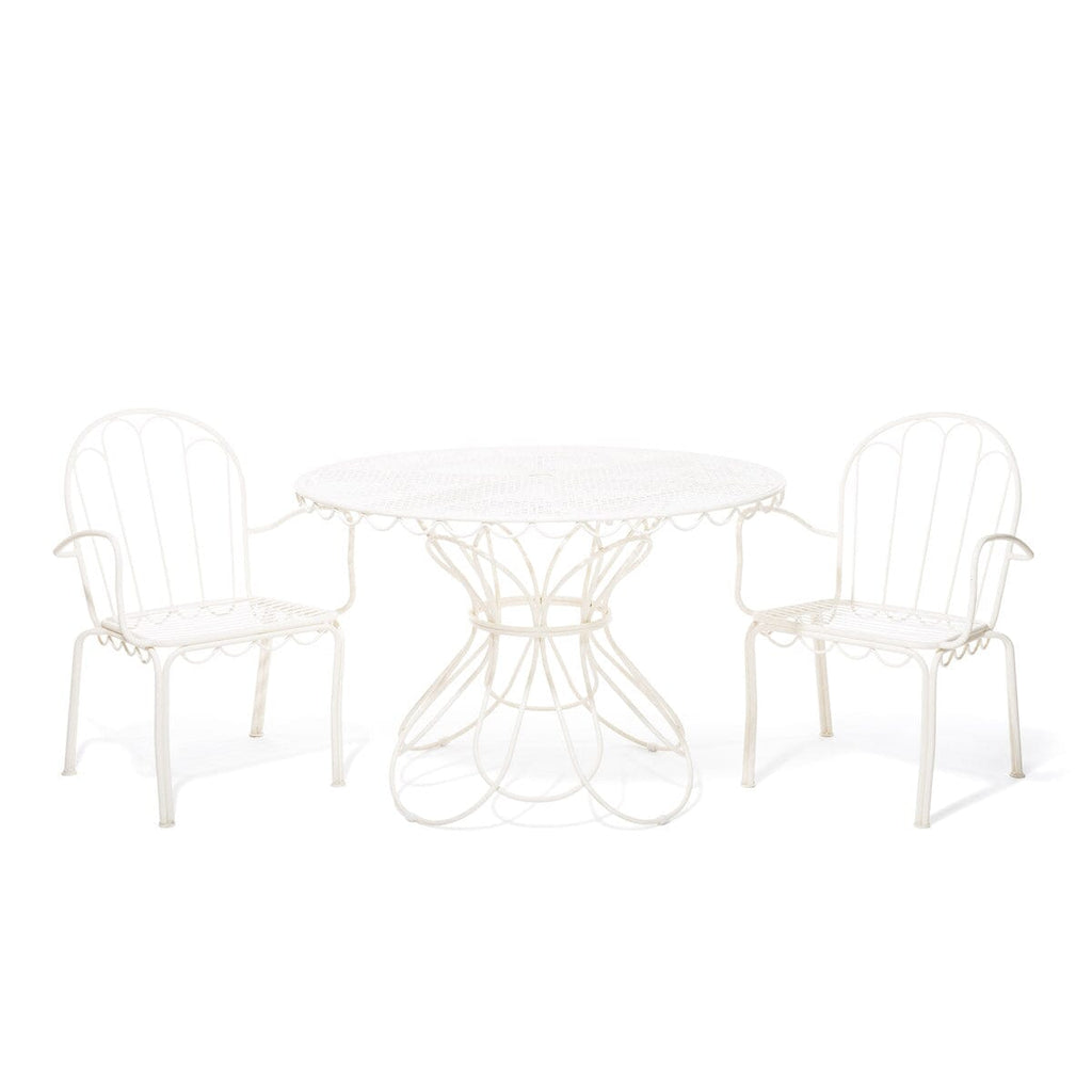 The Al Fresco Table For Two Set - Antique White Bundle Business & Pleasure Co. 