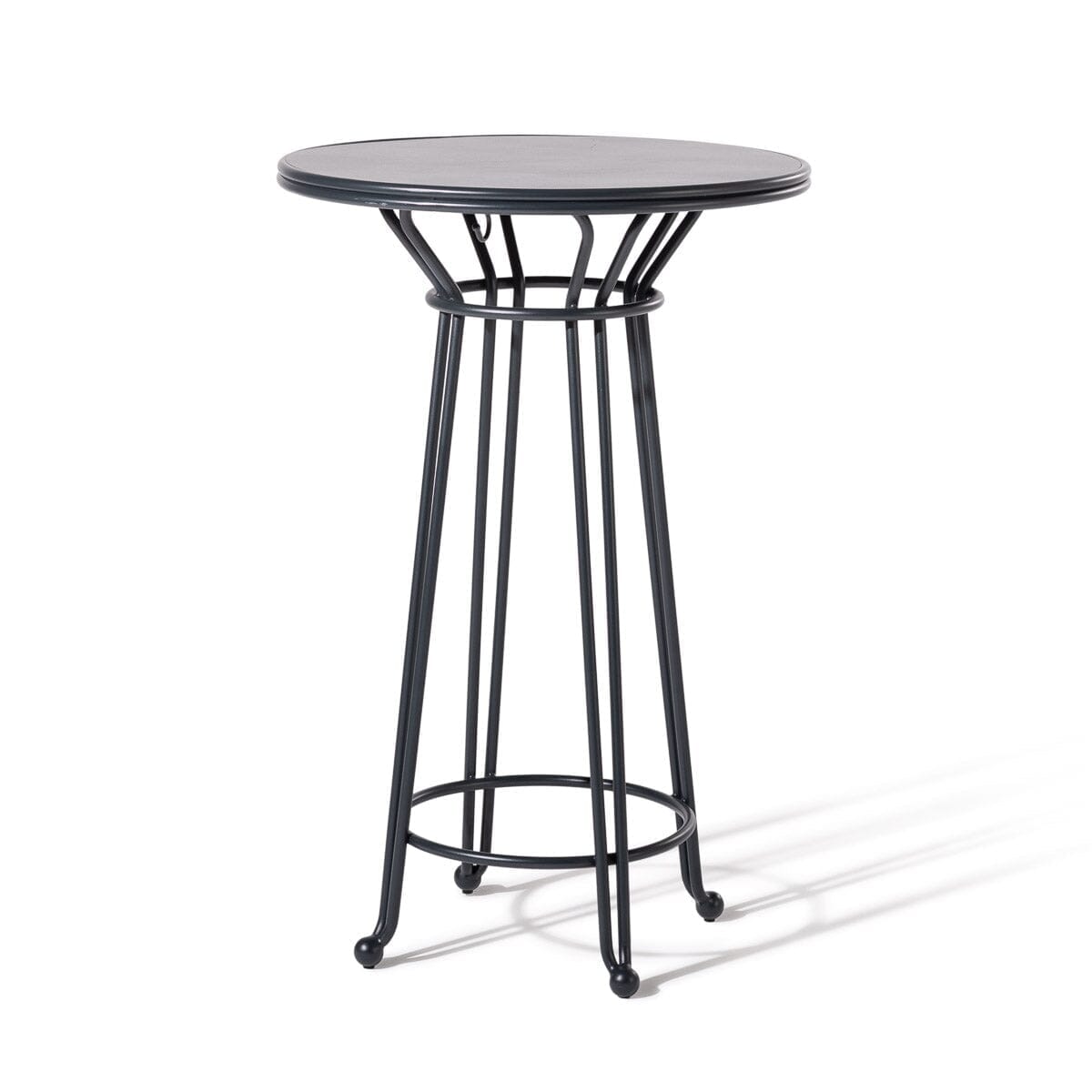The Waterhouse Bistro Table Business & Pleasure Co. Vintage Black Round 