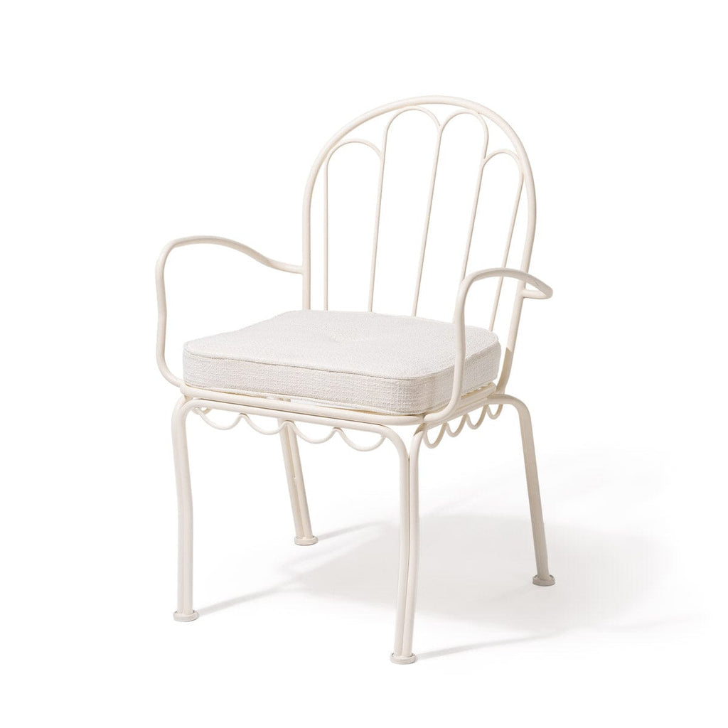 The Al Fresco Dining Chair & Cushion Business & Pleasure Co. Boucle Antique White Antique White 