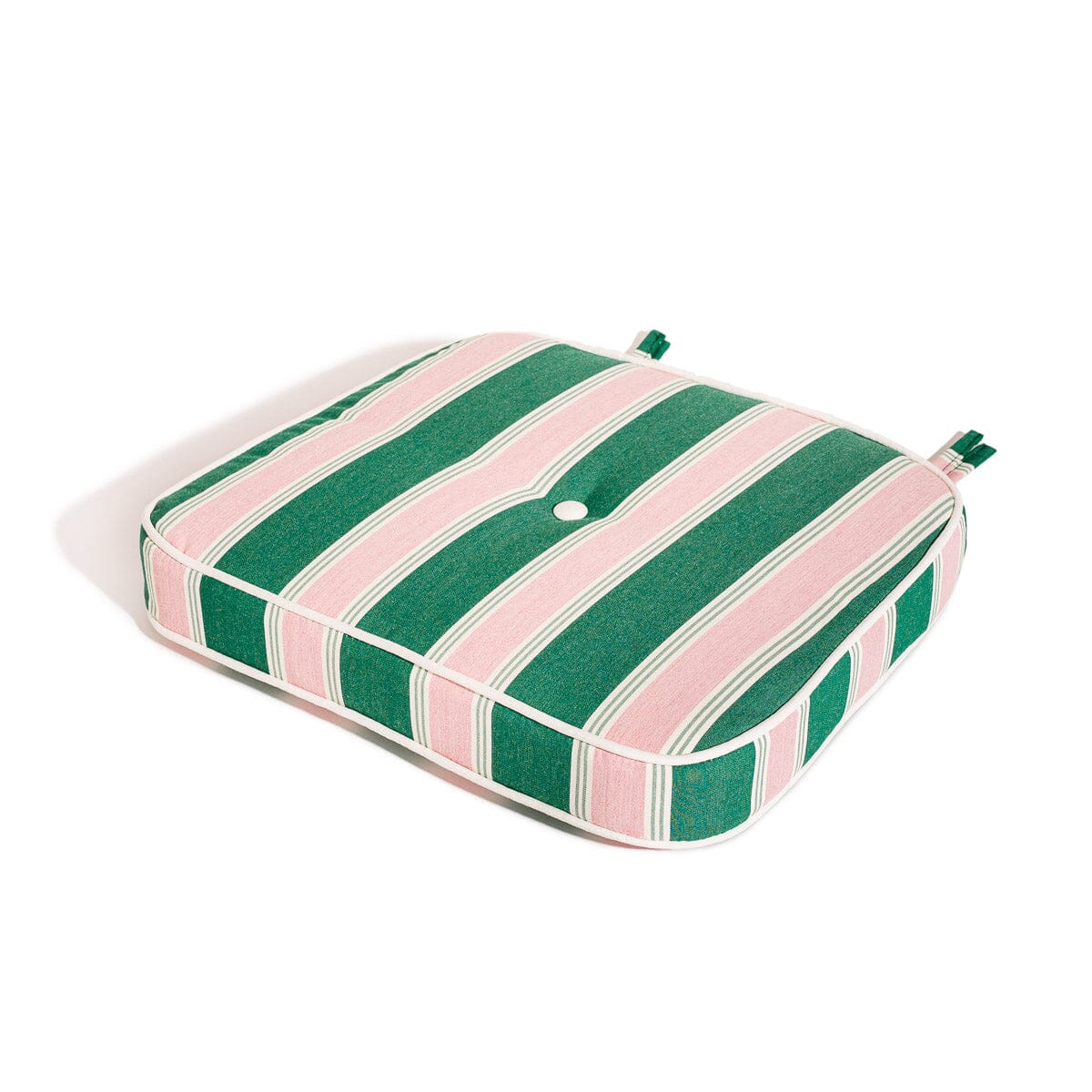 The Al Fresco Dining Chair Cushion - Bistro Green Stripe Al Fresco Chair Cushion Business & Pleasure Co. 