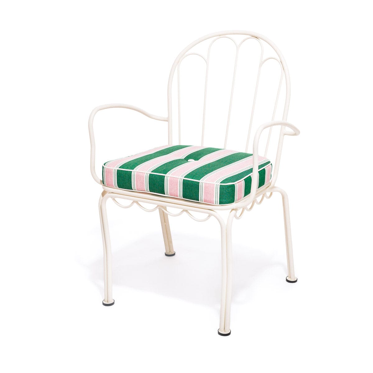 The Al Fresco Dining Chair Cushion - Bistro Green Stripe Al Fresco Chair Cushion Business & Pleasure Co. 