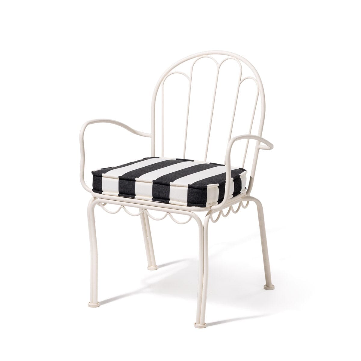 Product image of Al Fresco Dining Chair in Crew Vintage Black Stripe | Antique White Frame Al Fresco Dining Chair Kit Business & Pleasure Co. 