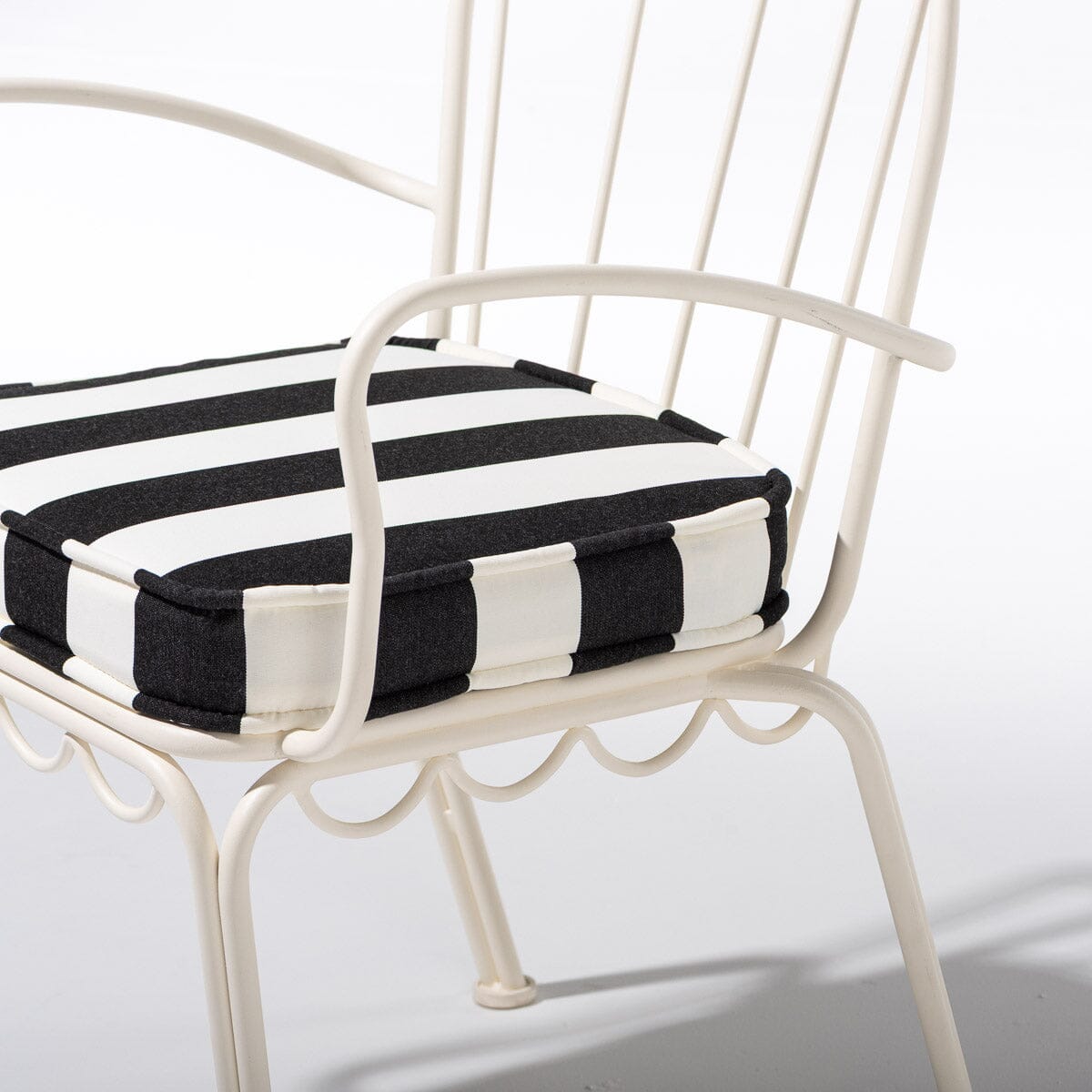 The Al Fresco Dining Chair Cushion - Crew Vintage Black Stripe Al Fresco Dining Chair Cushion Business & Pleasure Co. 