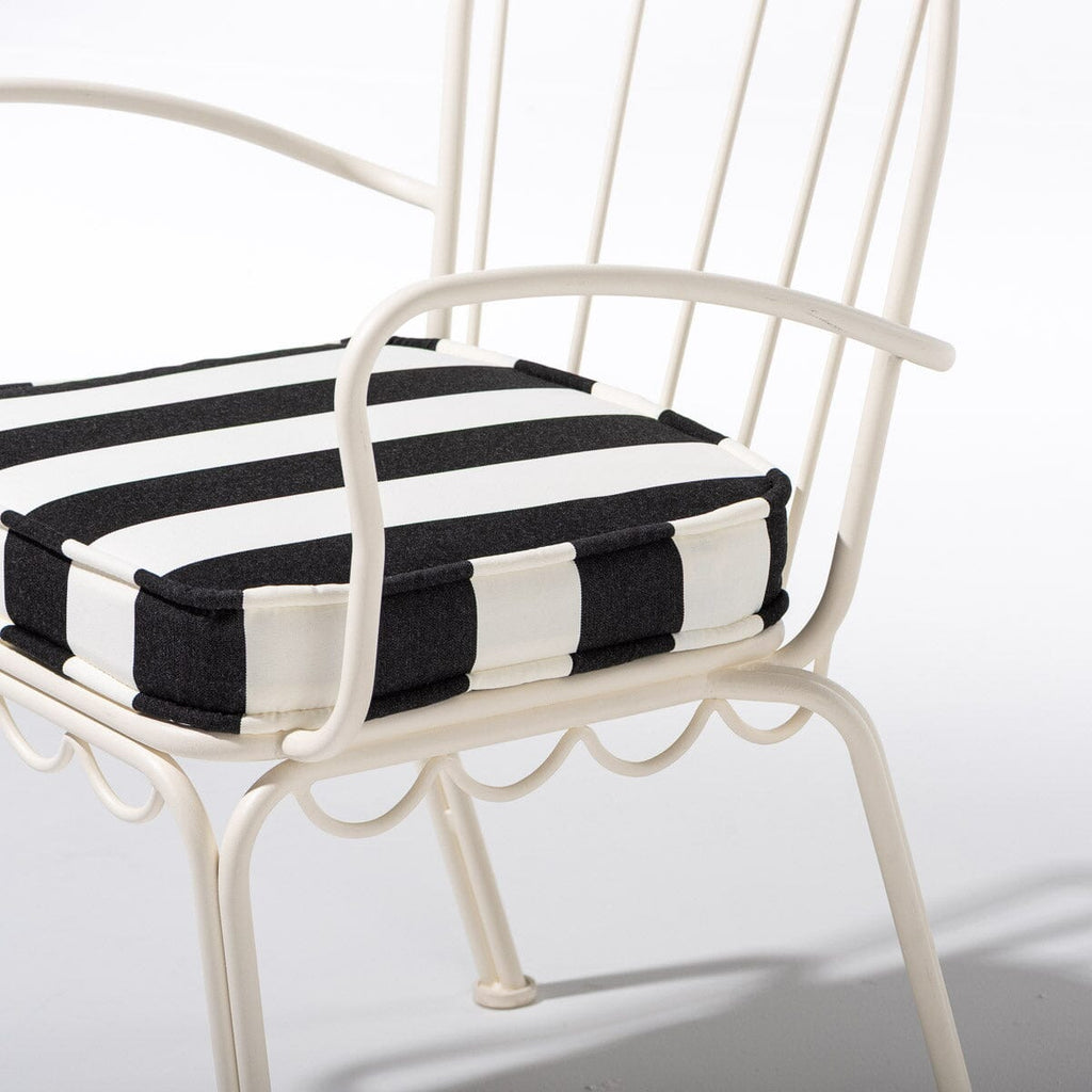 Al Fresco Dining Chair in Crew Vintage Black Stripe | Antique White Frame Al Fresco Dining Chair Kit Business & Pleasure Co. 