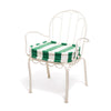 Swatch for The Al Fresco Dining Chair in Crew Canyon Green Stripe | Antique White Frame