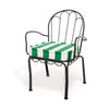 Swatch for The Al Fresco Dining Chair in Crew Canyon Green Stripe | Vintage Black Frame
